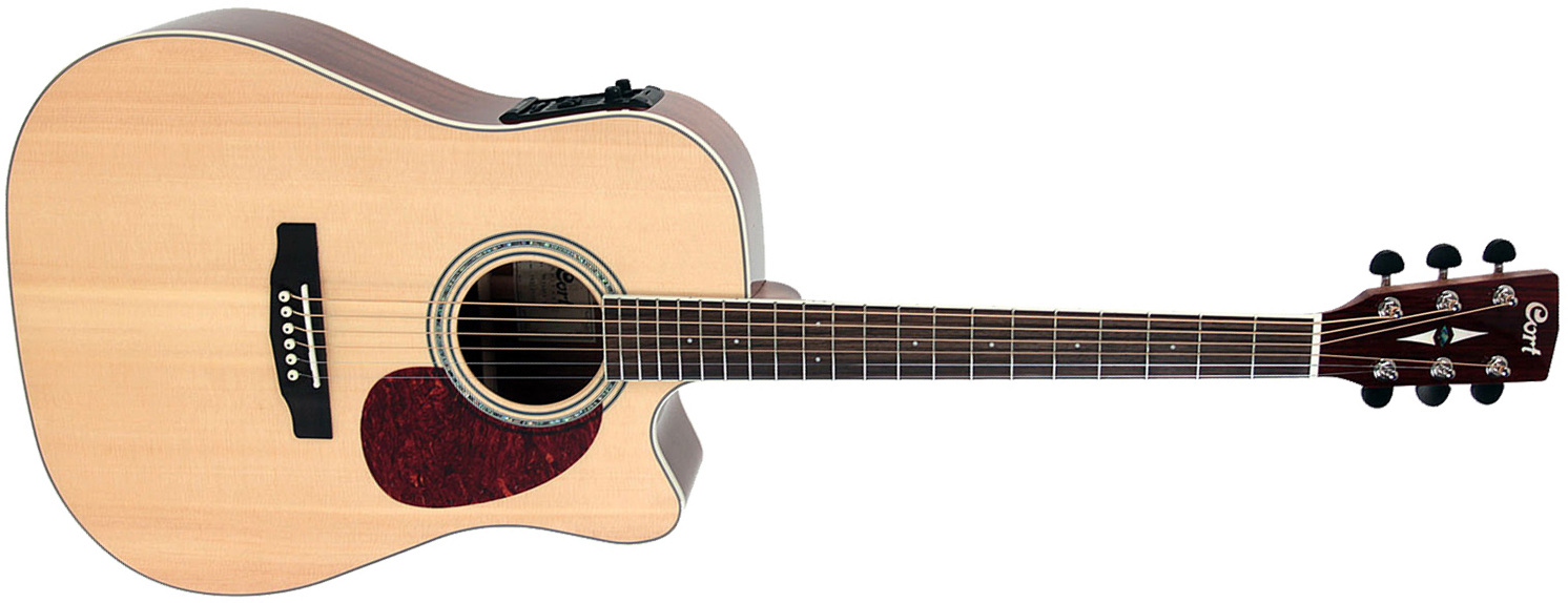 Cort Mr710fx Dreadnought Cw Epicea Acajou Ova - Natural Glossy - Guitare Electro Acoustique - Main picture