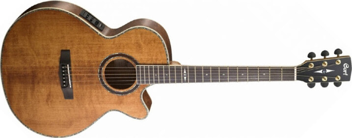 Cort Sfx10 Slim Body Cw Epicea Erable Ova - Antique Brown - Guitare Electro Acoustique - Main picture