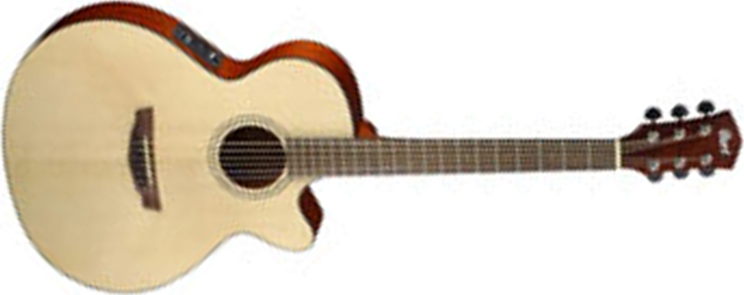 Cort Sfx1f Slim Body Cw Epicea Acajou Ova - Natural Satin - Guitare Electro Acoustique - Main picture
