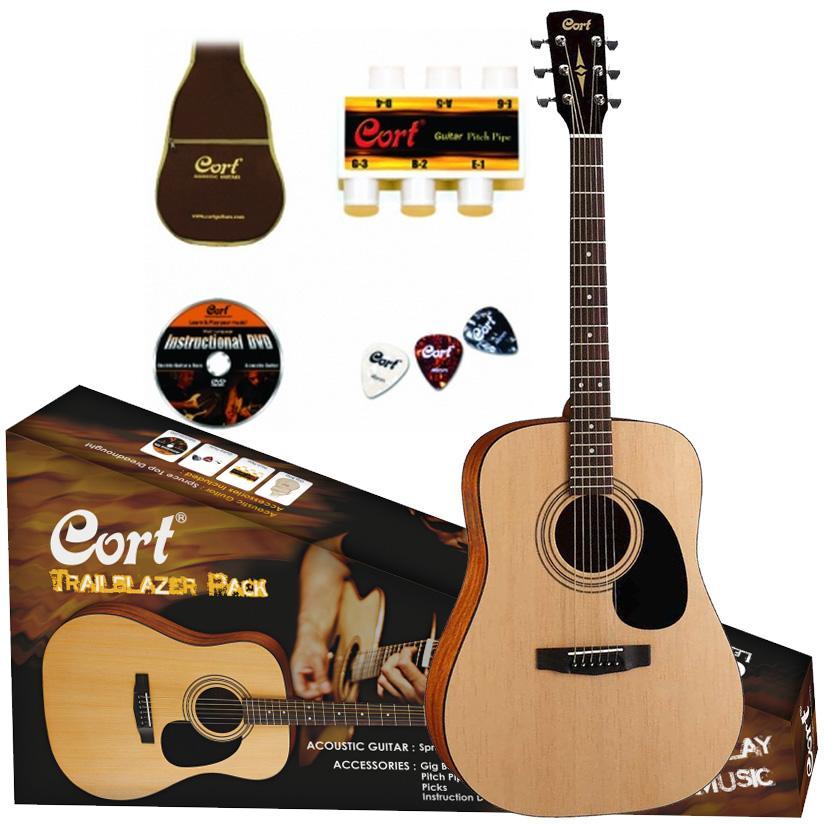 Pack guitare acoustique Cort Trailblazer CAP-810 Pack - Natural open pore