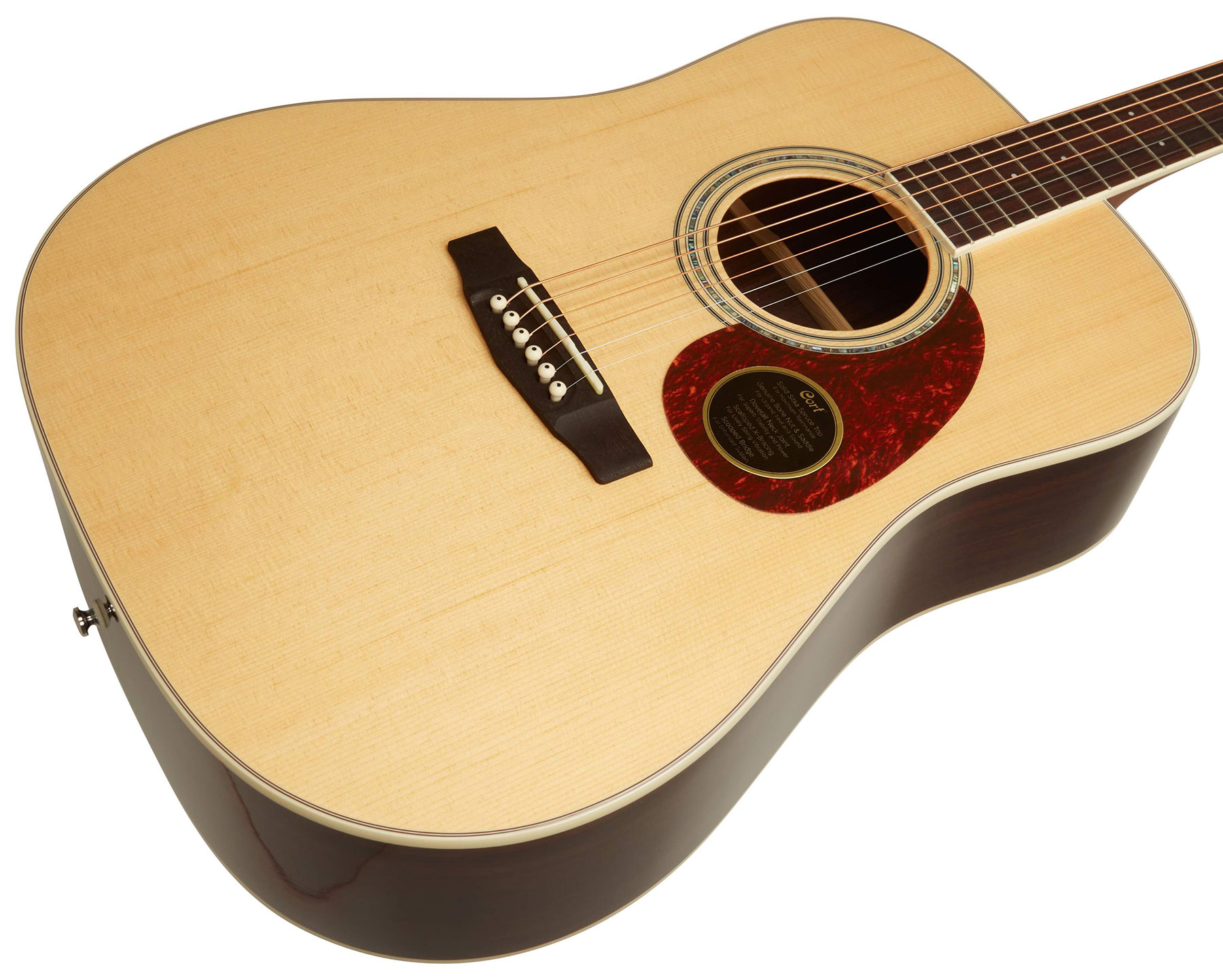 Cort Earth 100 Rosewood Dreadnought Epicea Palissandre Ova - Natural Glossy - Guitare Acoustique - Variation 2