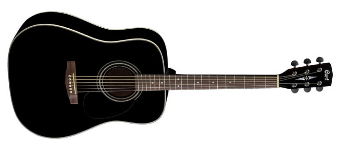 Cort Earth 70 - Black Gloss - Guitare Acoustique - Variation 1