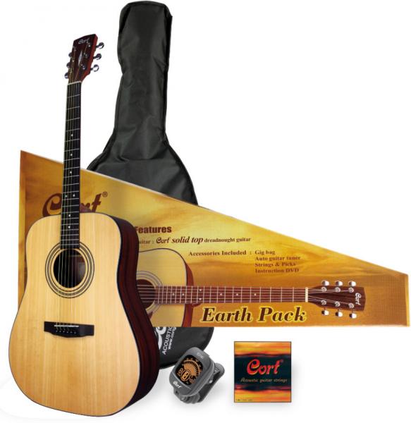 Cort Pack - open pore Acoustic guitar set