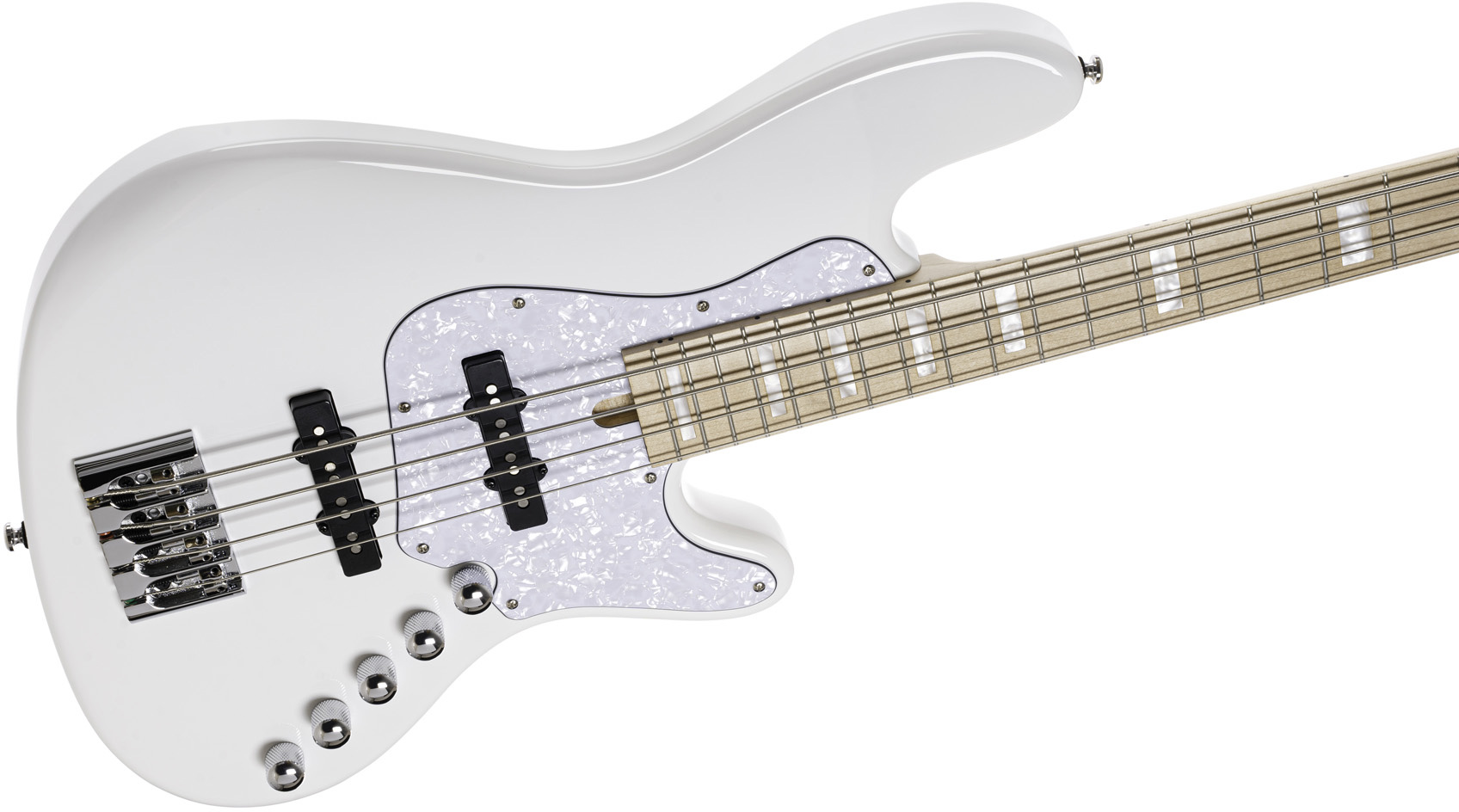 Cort Elrick Njs 4c Active Bartolini Mn - White - Basse Électrique Solid Body - Variation 2