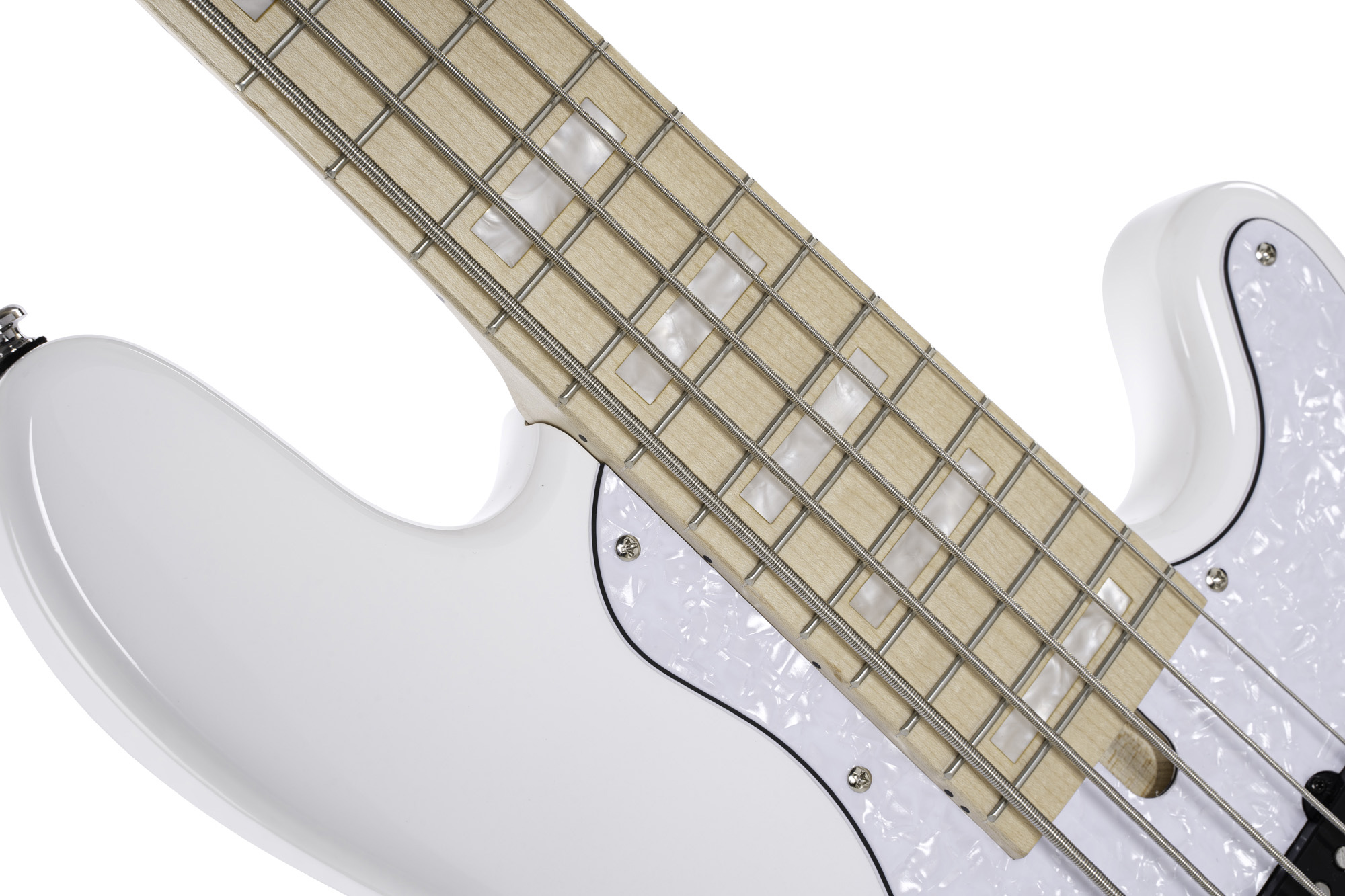 Cort Elrick Njs 5c Active Bartolini Mn - White - Basse Électrique Solid Body - Variation 4