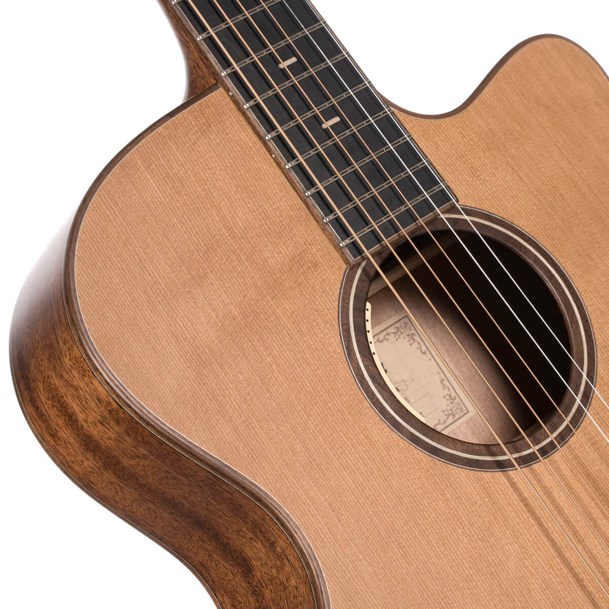 Cort Flow Oc Om Cw Cedre Acajou Eb - Natural Satin - Guitare Folk - Variation 4