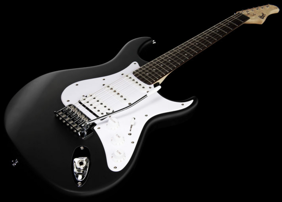 Cort G110 Bk Hss Trem - Black - Guitare Électrique Forme Str - Variation 1