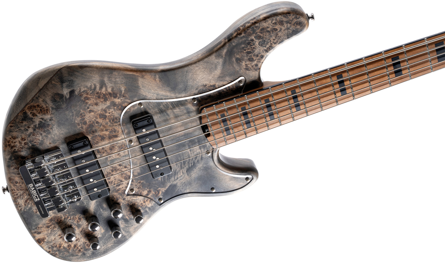 Cort Gb-modern 5c Active Mn - Open Pore Charcoal Gray - Basse Électrique Solid Body - Variation 2