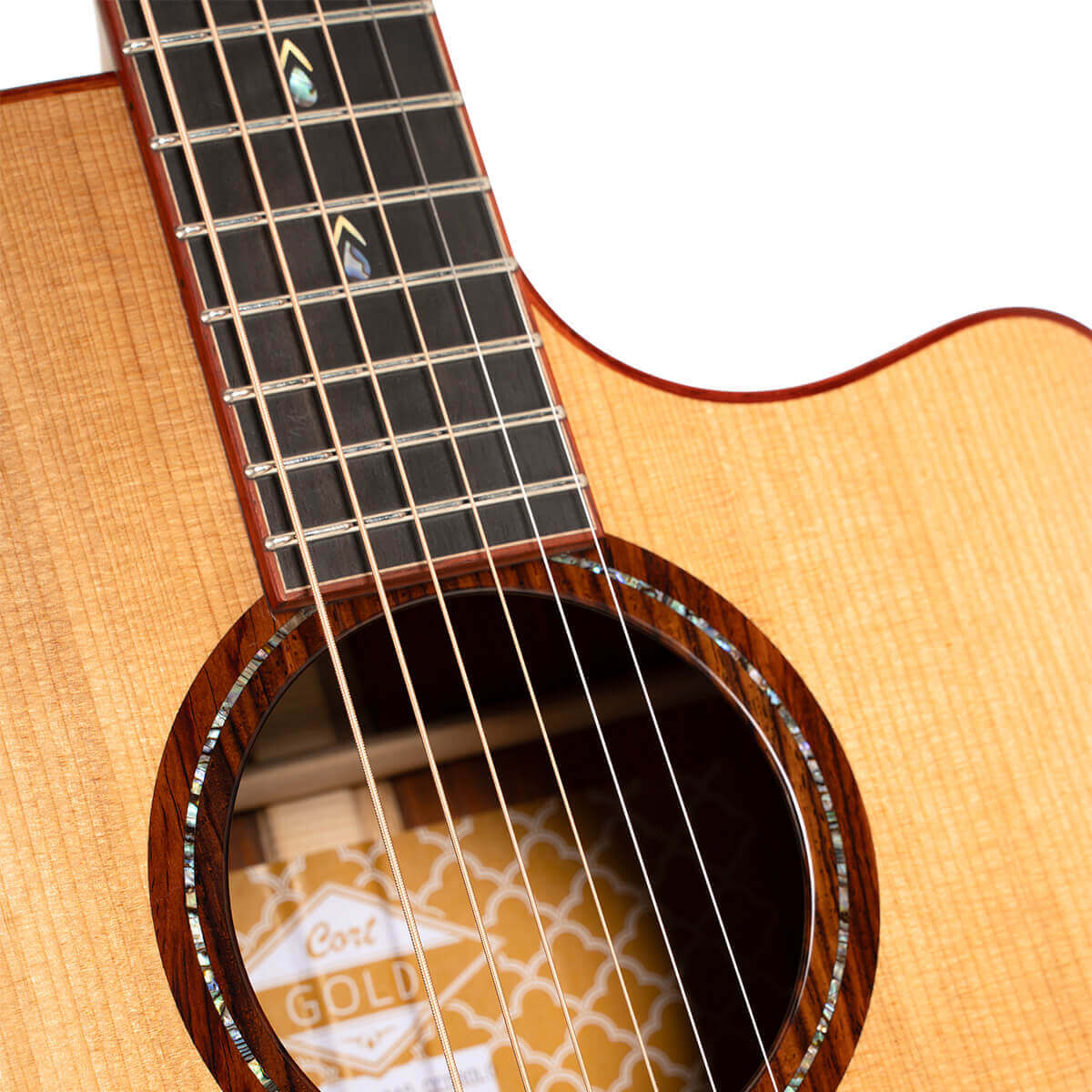 Cort Gold A10 Cocobolo Grand Auditorium Cw Epicea Cocobolo Eb - Natural - Guitare Folk - Variation 4