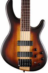 Basse électrique solid body Cort C5 Plus ZBMH Artisan - Tobacco burst satin