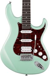 Guitare électrique forme str Cort G110 CGN TORTOISE PICKGUARD - Caribbean green