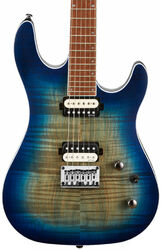 Guitare électrique forme str Cort KX300 - Open pore cobalt burst