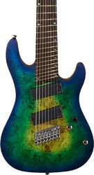 Guitare électrique 8 et 9 cordes Cort KX508MS - Mariana blue burst