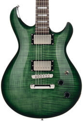 Guitare électrique double cut Cort M600 - Trans Green Burst