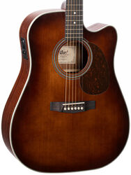 Guitare folk Cort MR500E - Brown burst open pore