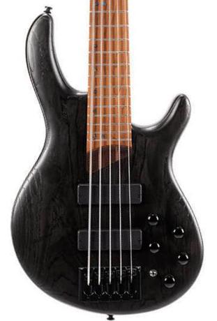 Basse électrique solid body Cort Artisan B5 Element - Open Pore Trans Black
