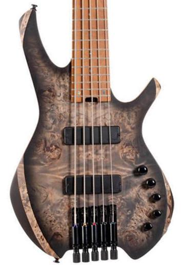 Basse électrique solid body Cort Artisan Space 5-String - Matte Star Dust Black