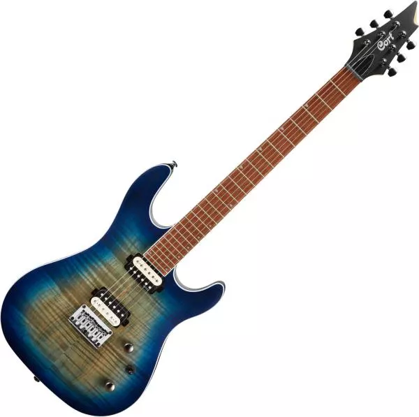 Guitare électrique solid body Cort KX300 - Open pore cobalt burst