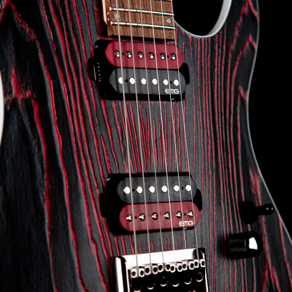Cort Kx300 Ebr Hh Emg Ht Jat - Etched Black Red - Guitare Électrique Forme Str - Variation 1