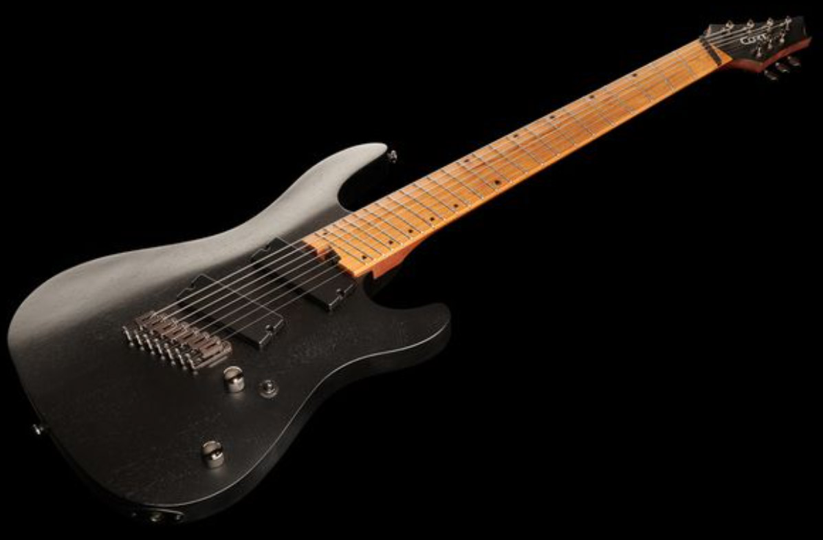 Cort Kx307 Multiscale 7c Ht Mn - Open Pore Black - Guitare Électrique Multi-scale - Variation 1
