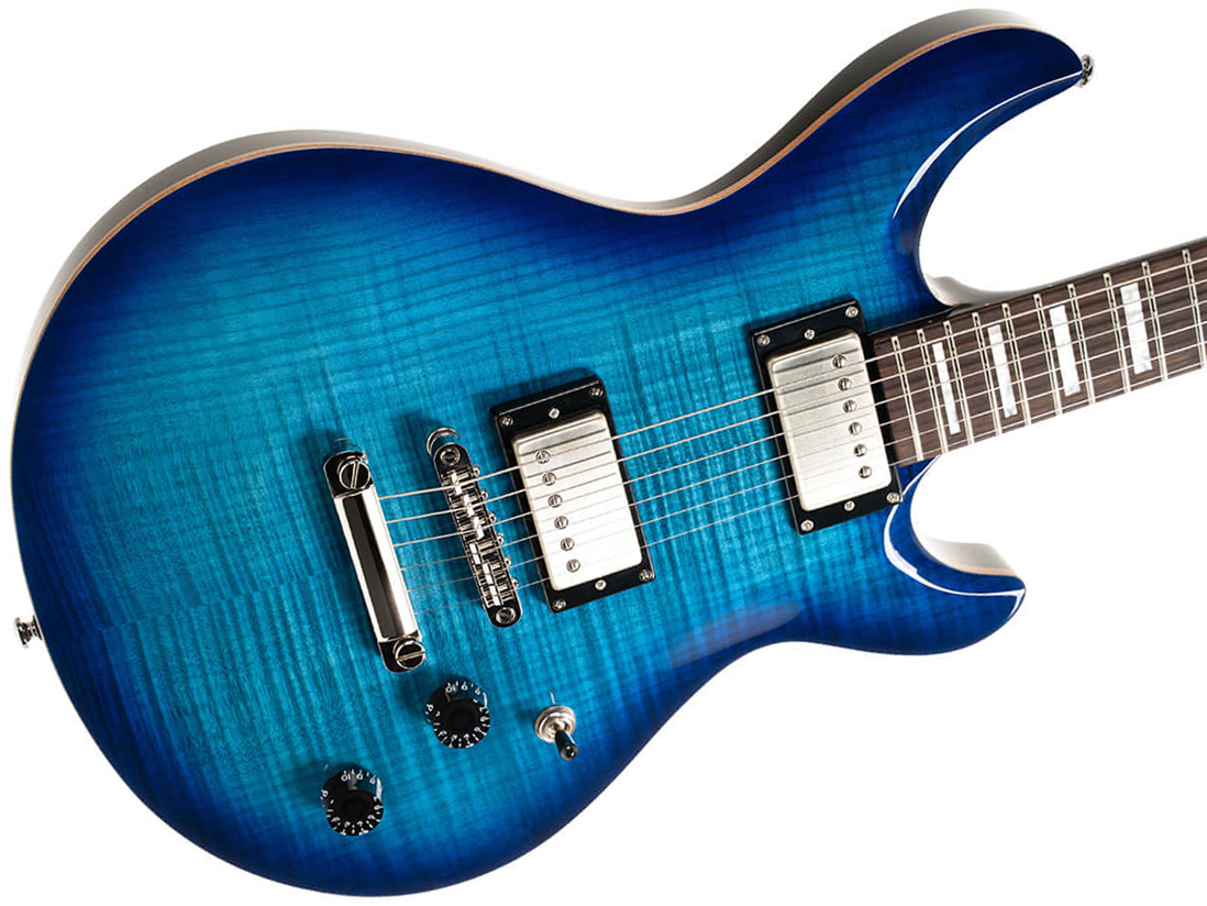 Cort M600 2h Ht Rw - Blue Burst - Guitare Électrique Double Cut - Variation 2