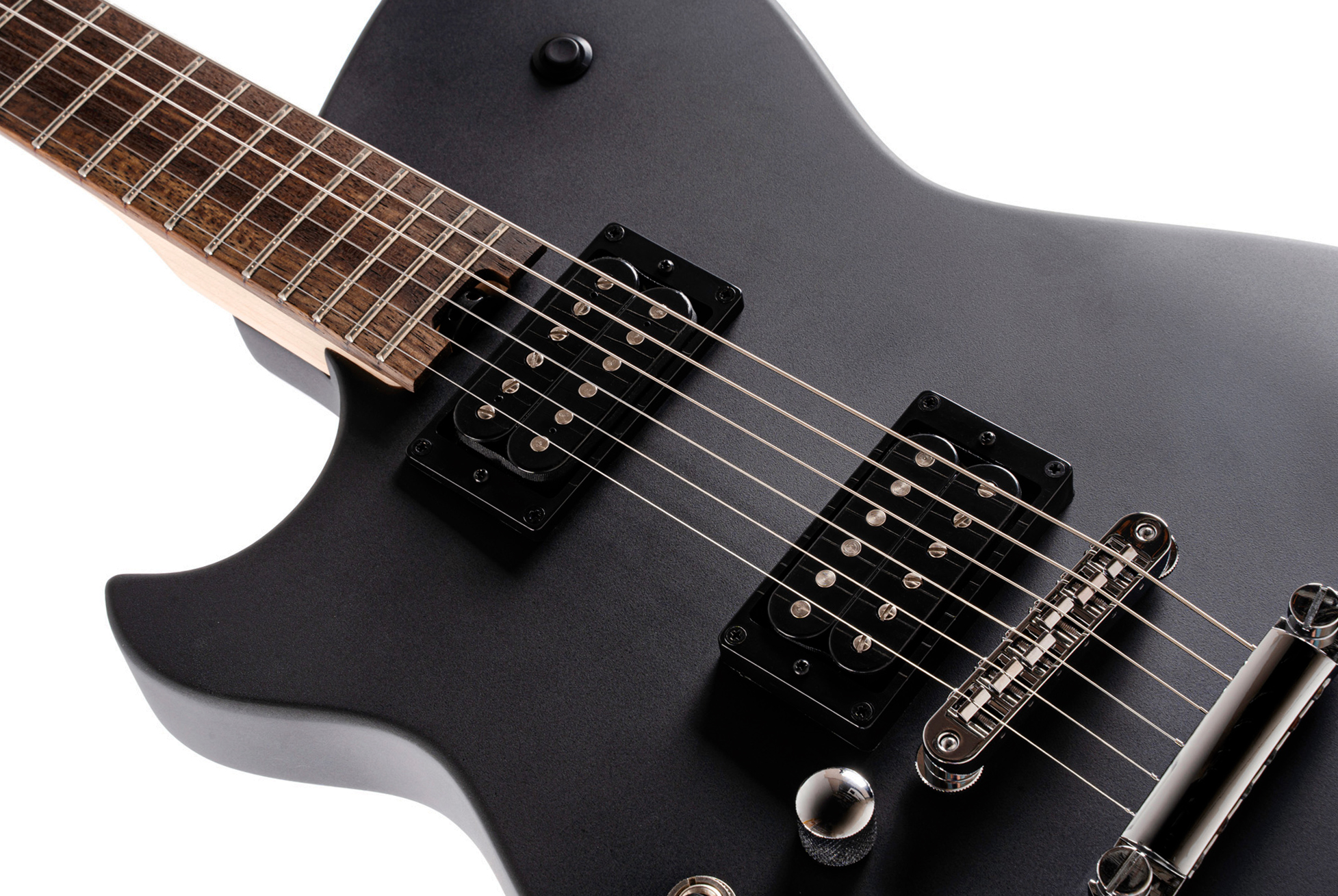 Cort Matthew Bellamy Mbm2h Gaucher Signature 2h Ht Lau - Satin Black - Guitare Électrique Forme Tel - Variation 2