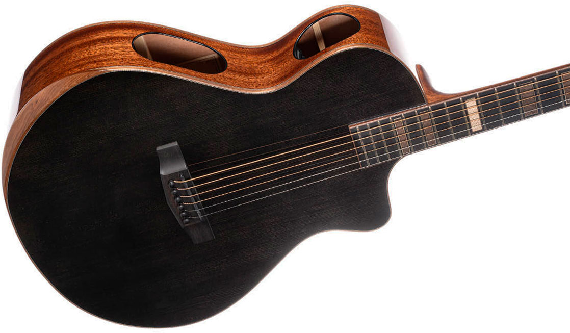 Cort Modern Masterpiece Concert Cw Epicea Acajou Eb - Black - Guitare Folk - Variation 2