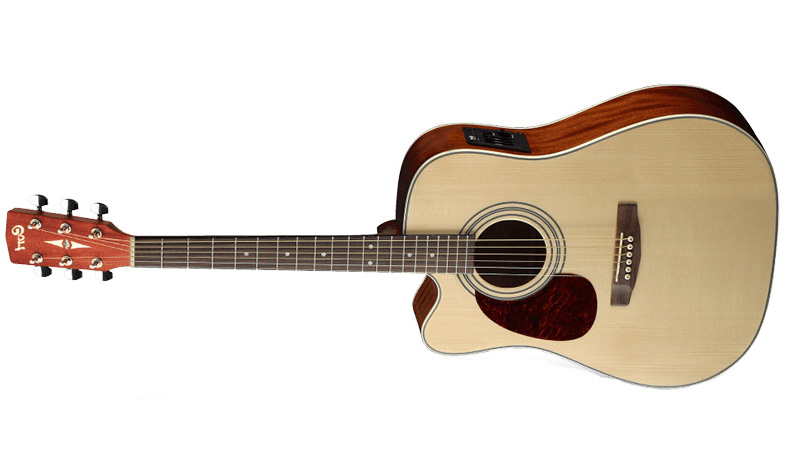 Cort Mr500eg Op Dreadnought Cw Gaucher Epicea Acajou - Open Pore - Guitare Electro Acoustique - Variation 1