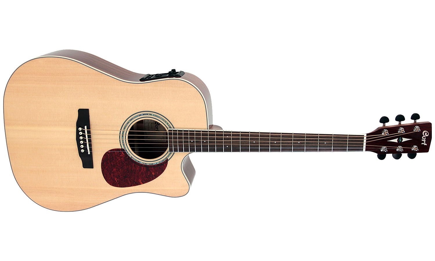 Cort Mr710fx Dreadnought Cw Epicea Acajou Ova - Natural Glossy - Guitare Electro Acoustique - Variation 1