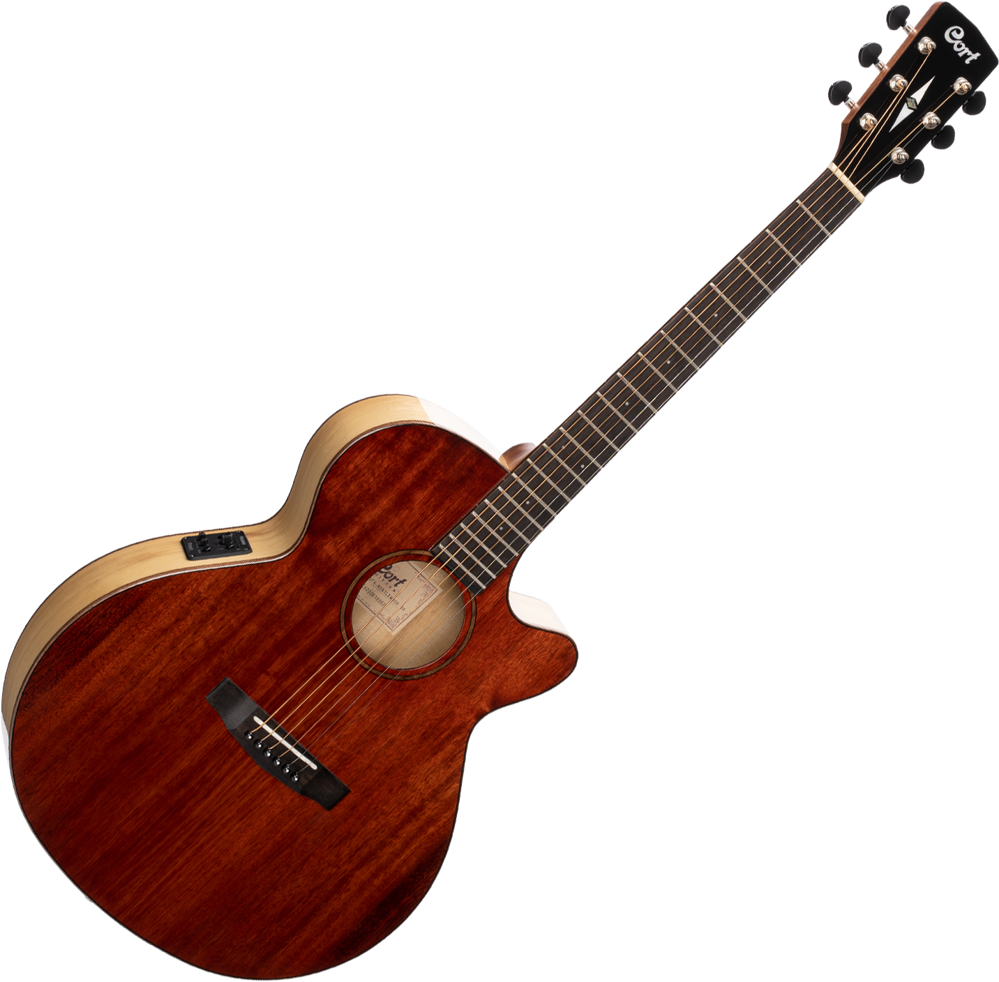 Cort Sfx Myrtlewood Concert Slim Cw Tout - Brown - Guitare Electro Acoustique - Variation 3