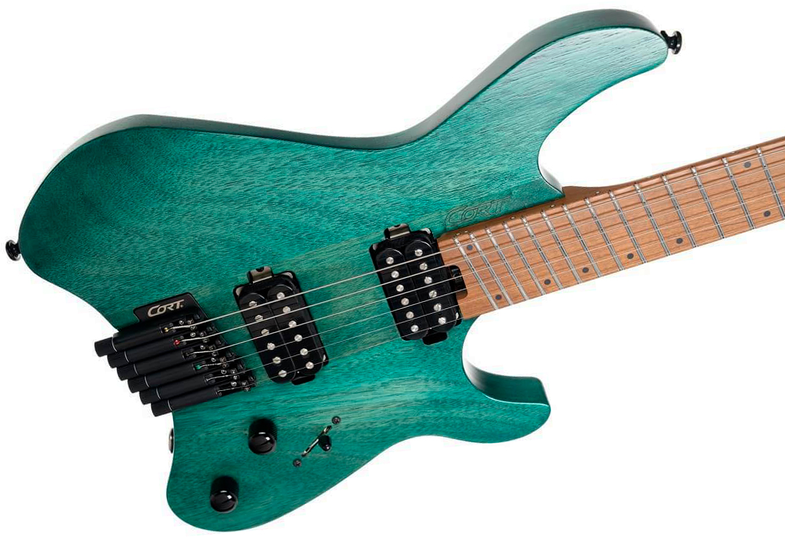Cort Space G6ms Multiscale 2h Ht Mn - Semi Gloss Turquoise - Guitare Électrique Multi-scale - Variation 2