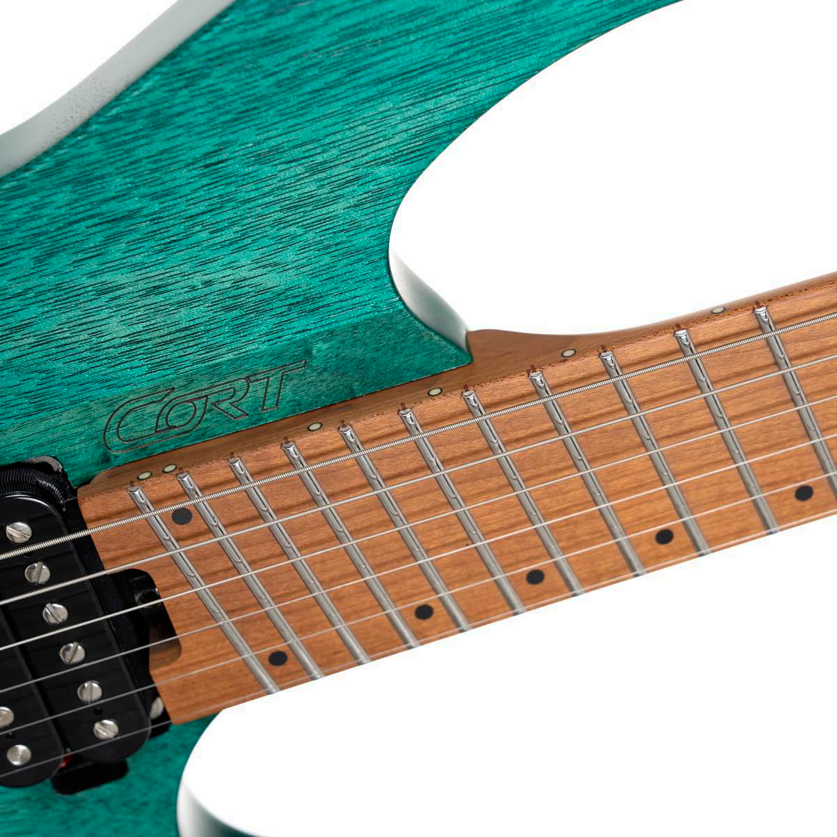 Cort Space G6ms Multiscale 2h Ht Mn - Semi Gloss Turquoise - Guitare Électrique Multi-scale - Variation 6