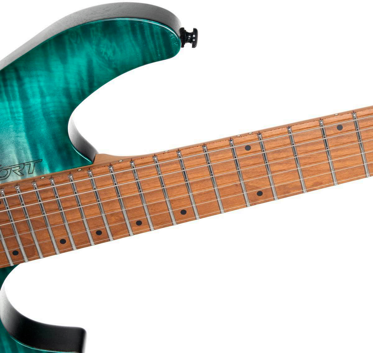 Cort Space G6tr 2h Fr Mn - Semi Gloss Lagoon - Guitare Électrique Double Cut - Variation 7
