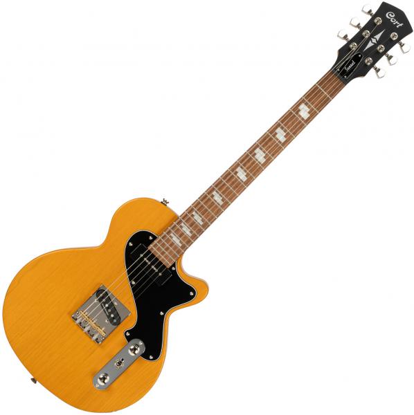 Guitare électrique solid body Cort Sunset TC - Open pore mustard yellow