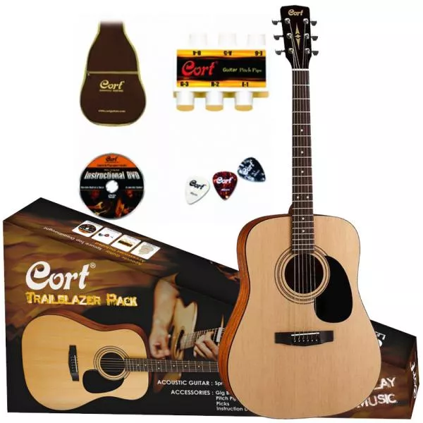 Pack guitare acoustique Cort Trailblazer CAP-810 Pack - Natural open pore