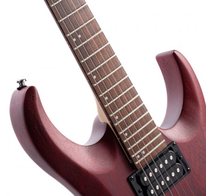 Cort X100 Opbc 2h Trem Jat - Open Pore Black Cherry - Guitare Électrique Forme Str - Variation 1