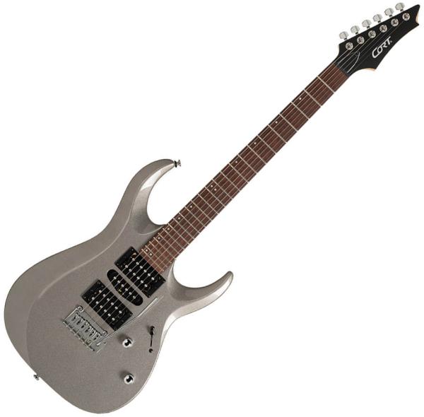 Cort X200 - silver Metal electric guitar