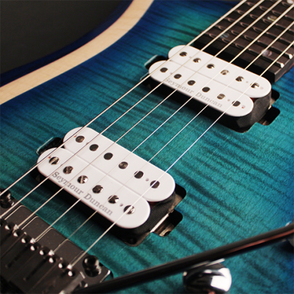 Cort X700 Duality Hh Seymour Duncan Ht Eb - Light Blue Burst - Guitare Électrique Forme Str - Variation 1