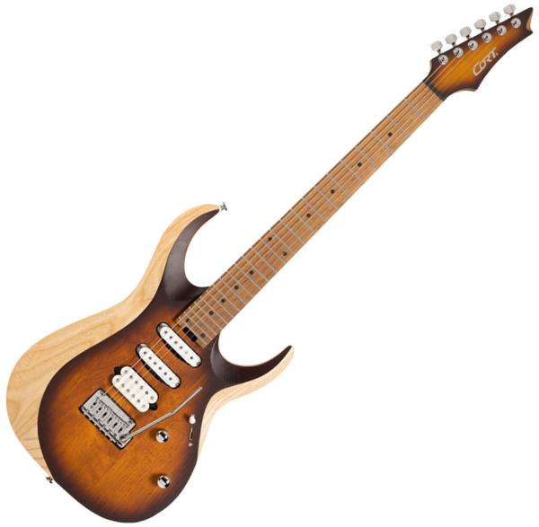 Triality Cort X700 Triality - open pore vintage burst Guitare électrique forme str