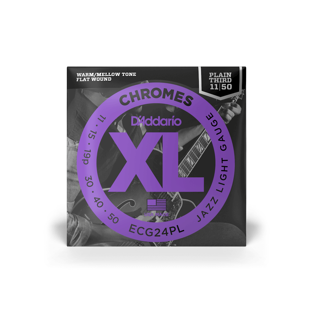 D'addario Jeu De 6 Cordes 11-50 Jazz Light, Plain Third, Xl Chromes Electric Guitar Strings - Cordes Guitare Électrique - Variation 5