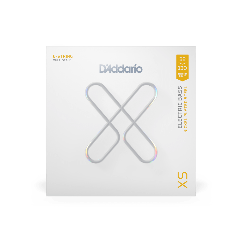 D'addario Jeu De 6 Cordes 32-130 Hybrid Light, Multiscale Coated Bass Strings - Cordes Guitare Électrique - Variation 1