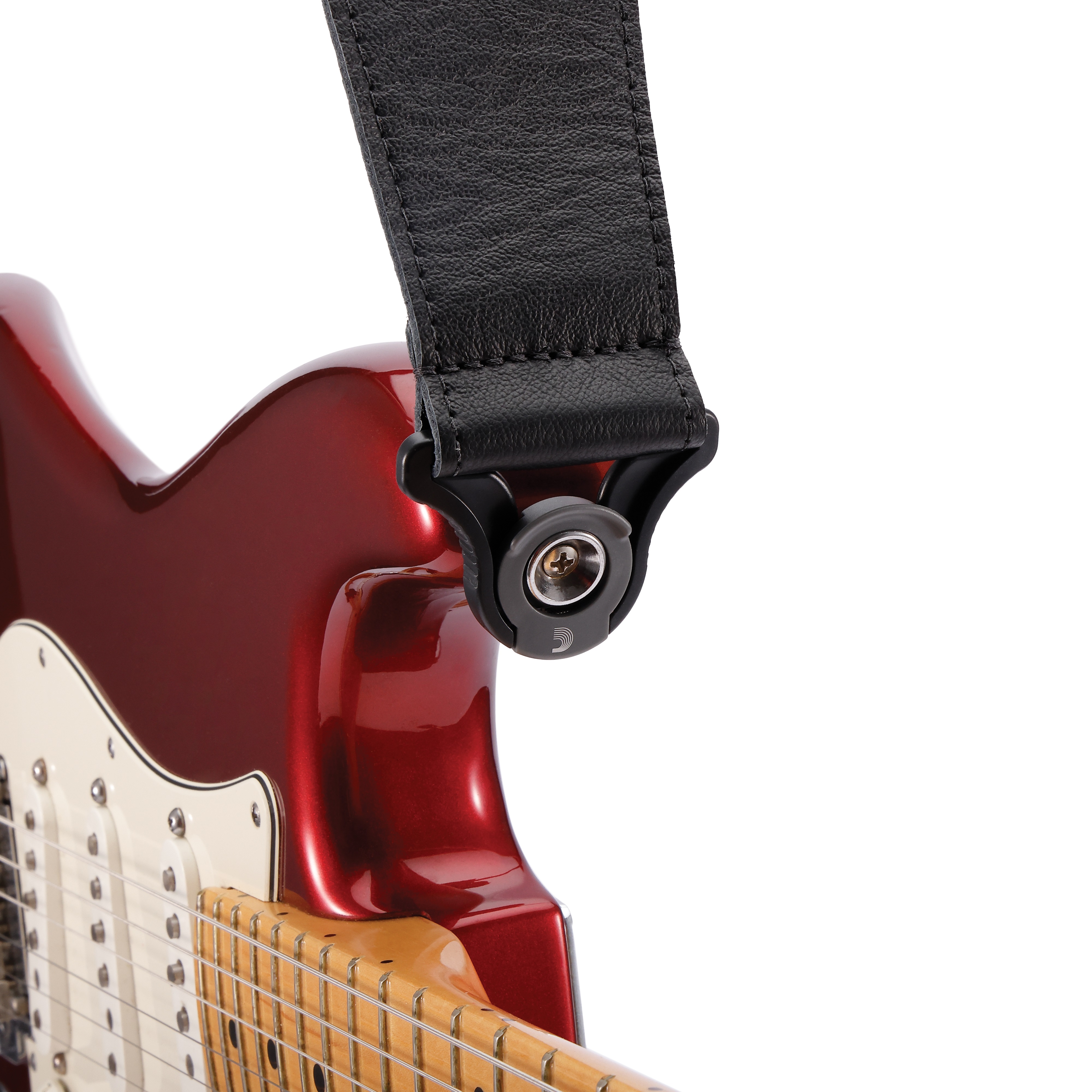 Auto Lock Cuir Guitar Strap Black Largeur 7,6 cm Sangle courroie D'addario