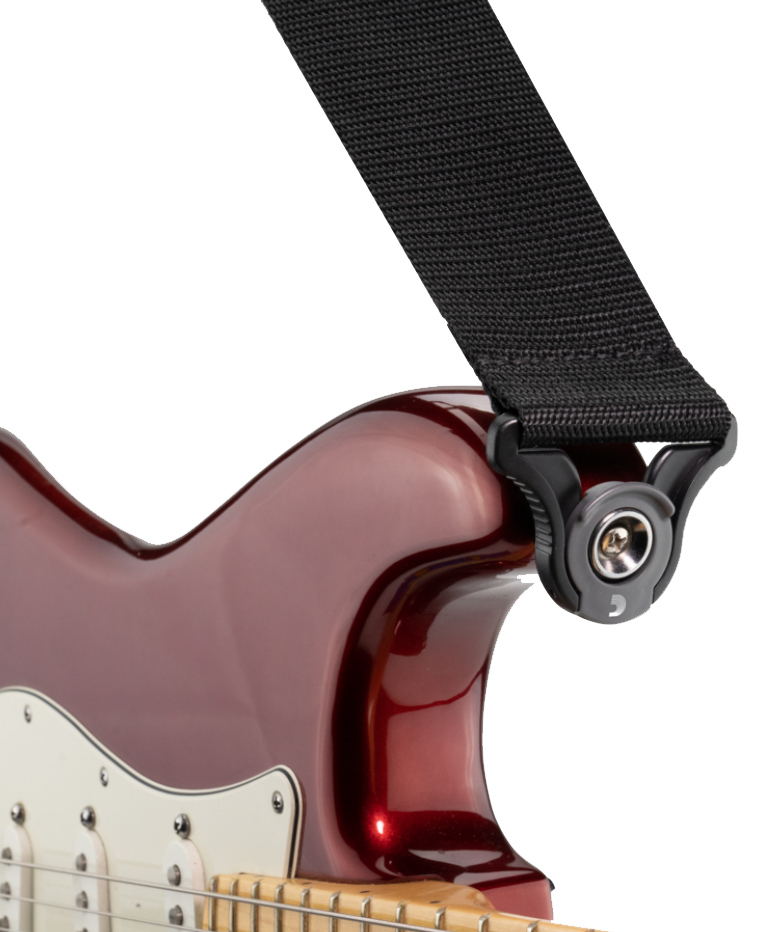 Auto Lock Polypro Guitar Strap PWSAL400 - Black Sangle courroie D