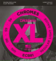 ECB81 Chromes Flatwound Bass, Long Scale, 45-100 - jeu de 4 cordes
