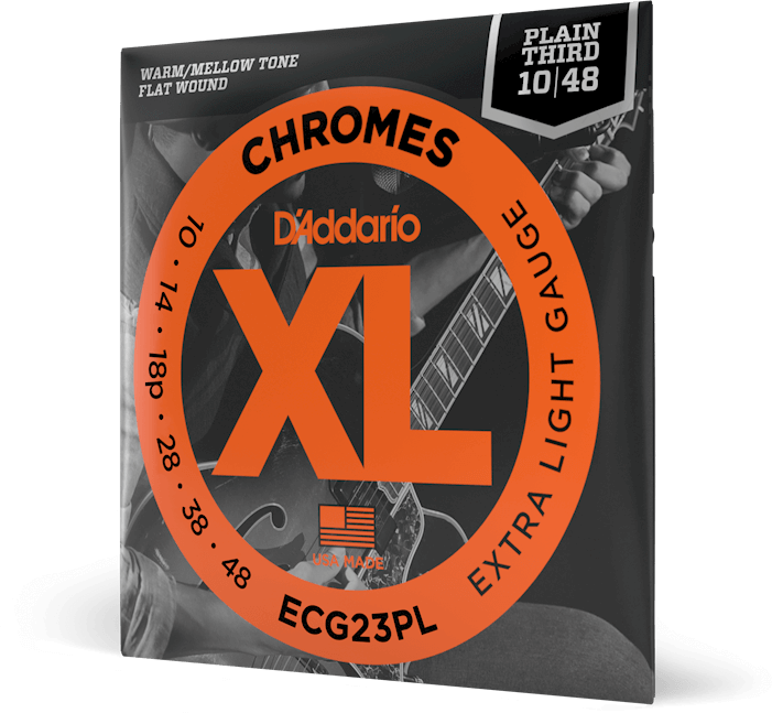 D'addario Jeu De 6 Cordes 10-48 Extra Light, Plain Third, Xl Chromes Electric Guitar Strings - Cordes Guitare Électrique - Main picture