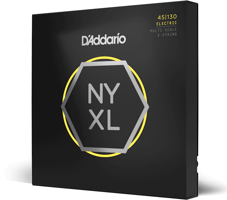 D'addario Jeu De 5 Cordes 45-130 Hybridlight 5-string, Multiscale, Nyxl Bass Guitar Strings - Cordes Guitare Électrique - Main picture