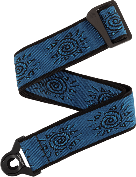 D'addario 50balpw04 Auto Lock Vintage Planet Waves, Suns/blue - Sangle Courroie - Main picture