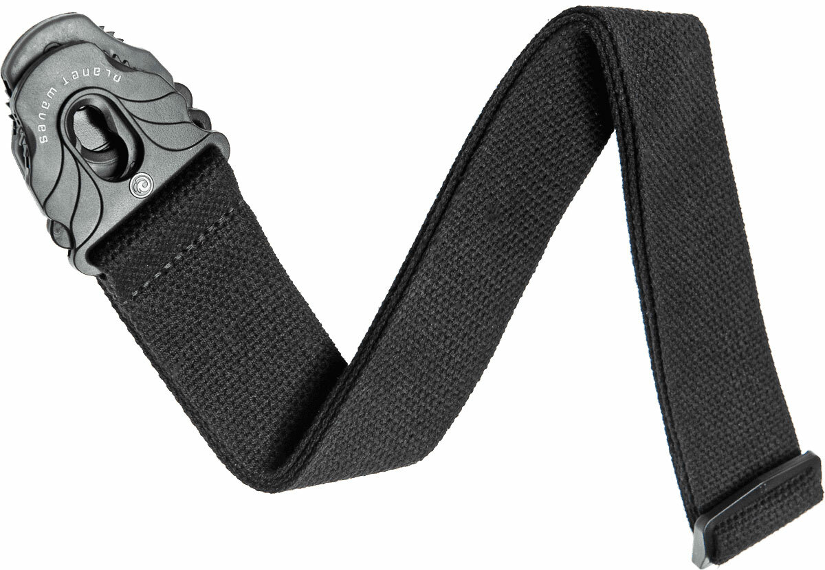 D'addario 50ctpl00 Lock Woven Cotton Guitar Strap 50mm Black - Sangle Courroie - Main picture