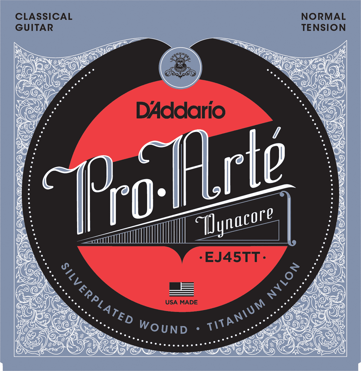 D'addario Jeu De 6 Cordes Ej45tt Pro Arte Classical Dynacore Normal Tension - Cordes Guitare Classique Nylon - Main picture