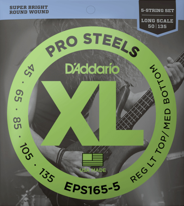 D'addario Eps165 Prosteels Round Wound Electric Bass Long Scale 4c 45-105 - Cordes Basse Électrique - Main picture